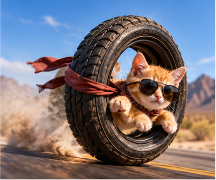 WheelGato rolling fast